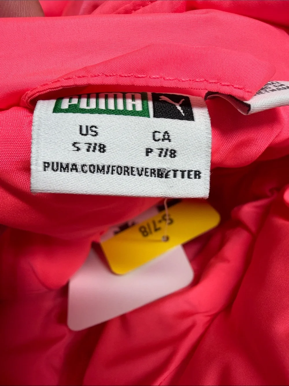 Puma Kids Bright Pink Quilted Vest Size Small 7/8 kids Girls New With Tag